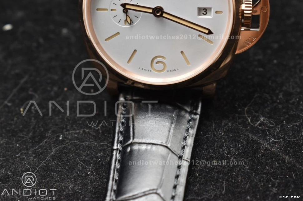 Dial P White Black OnTrend VSF 983 on Due 42mm Edition Strap Luminor PAM1336 Leather Best 0430